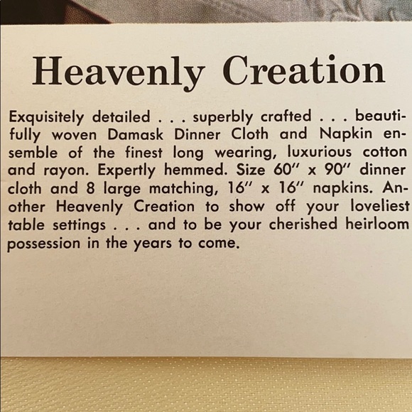 Dinner tablecloth and 8 napkins - Picture 4 of 5